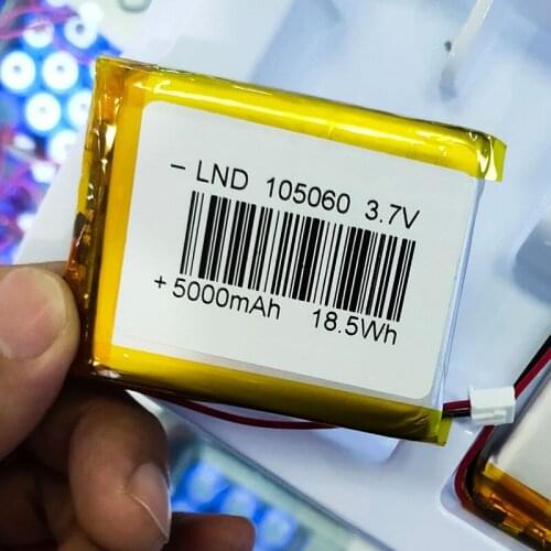 Polymer lithium battery 3.7V 105060 3800mAh mobile power LED instrument flat-panel universal