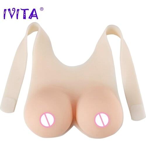 IVITA 2400g Realistic Fake Boobs Breast Forms Silicone for Crossdresser Transgender Drag Queen Shemale Travesti Tits Cosplay