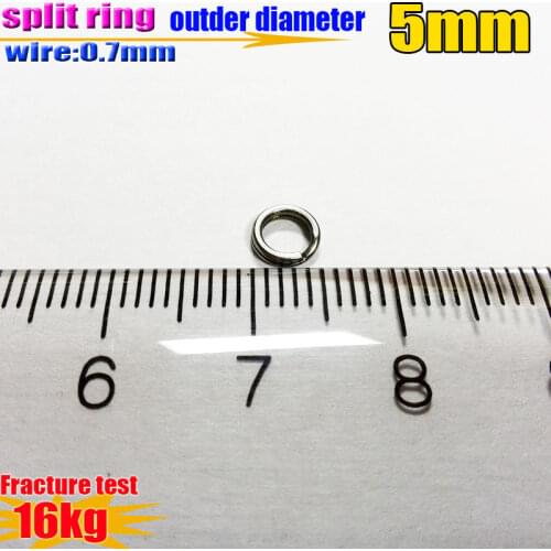 Fishing lures Split Rings wire 0.7mm*outside diameter 5mm Quantity 30pcs/lot per pack material 304 stainless steel