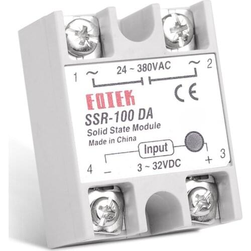 SSR-10DA SSR-25DA SSR-40DA 10A 25A 40A Solid State Relay Module 3-32V Input DC 24-380V AC Output High Quality