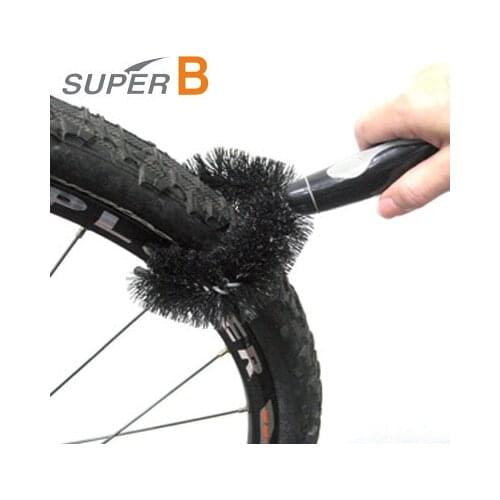 SuperB TB-1710 specifically designed and suited for frame tube and tire cleaning road bike MTB bicycle Cleaning brush tools