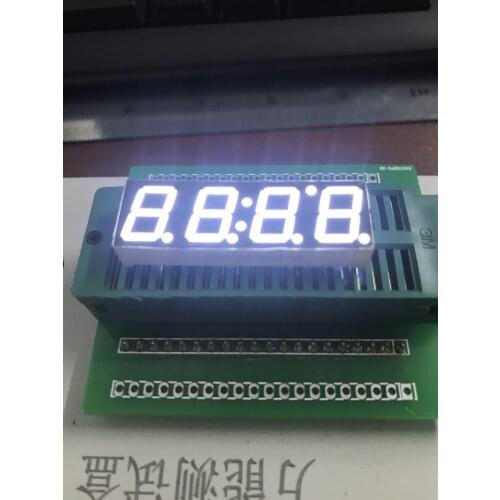 0.39 Inch 4Bit 7 Segment LED Clock Digital Tube Common Anode Segment Display White DIY 7Pin Electronic Board