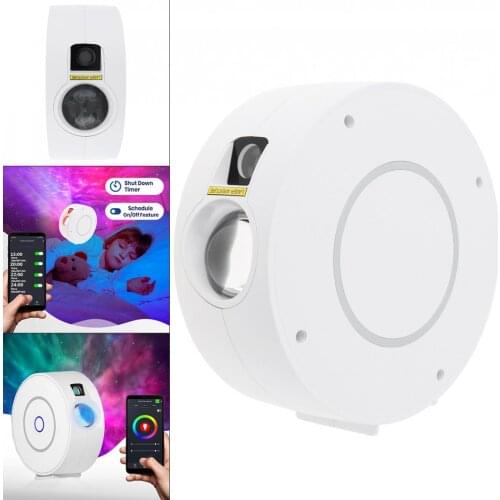 LED Starry Sky Projector Light Smart Night Light 7 Colors Lights Rotation Night Lighting Lamp WiFI APP Remote Wireless Control