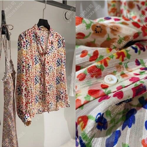 Loose Oversized Streamer Floral Blouse Blouse