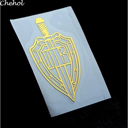 Golden Nickel Metal Stickers for Mobile Phone Cases Shield and sword Border Troops Stickers on The Cell Phone Covers Accessories