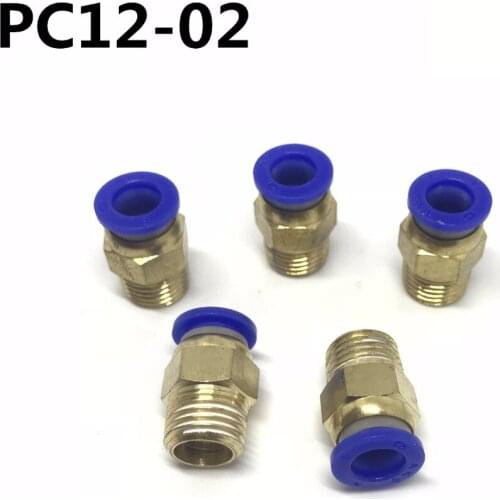 10PCS PC12-02 PC12-2 Pneumatic fitting push in quick connector fittings Free shipping
