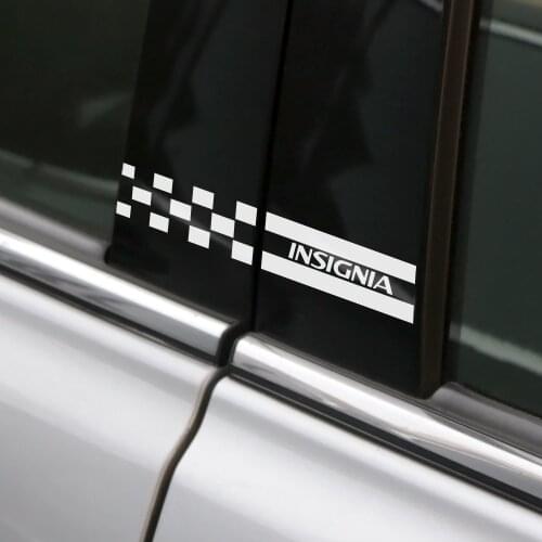 2PCS Car Column Decorative Stickers For Opel OPC Astra J H G K Insignia Corsa D B E Mokka Vectra B Reflective Vinyl Accessories