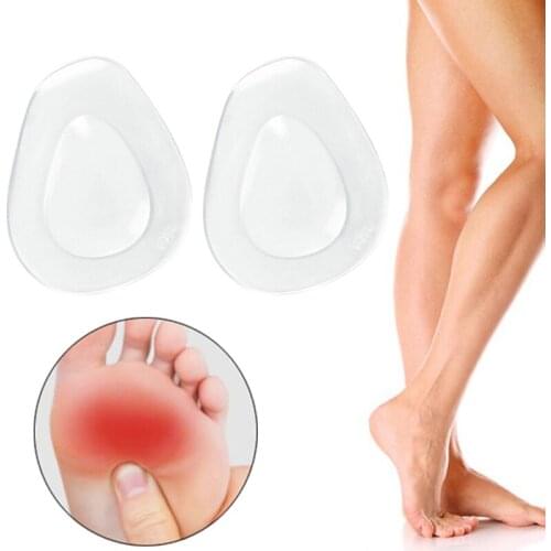 2pcs Forefoot Shoe Pad Silicone Gel Non Slip Inserts Insoles Arch Support Pads High Heel Elastic Cushion Orthotic