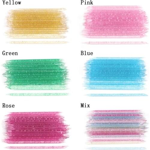 200/300Pcs Colorful Crystal Cuticle Pusher Remover 9.5CM Dual-end Sticks Dead Skin Remover Sticker Picker Manicure Salon Tools