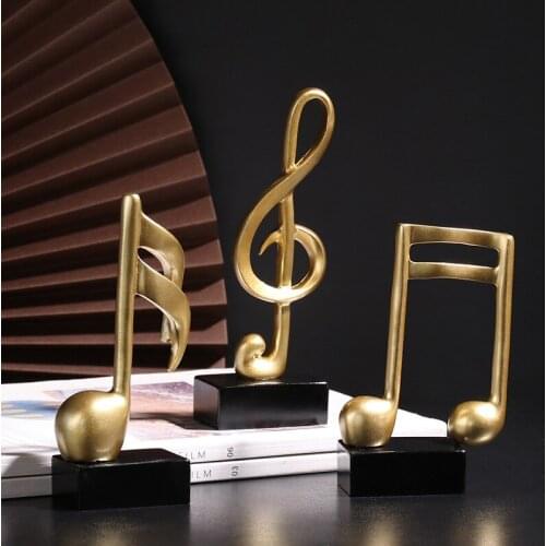 3Pcs/Set Nordic Resin Musical Note Handicraft Home Living Room Cabinet Sculpture Desk Ornaments