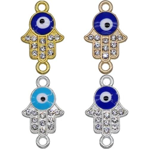 6pcs A pack of fashion womens bracelet accessories blue eyes Fatima hand lucky charm necklace pendant jewelry accessories