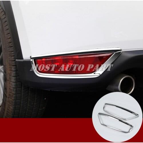 ABS Chrome Rear Fog Light Lamp Trim Cover 2pcs For Mazda CX-5 KF 2017-2019 Car accesories interior Car decoration