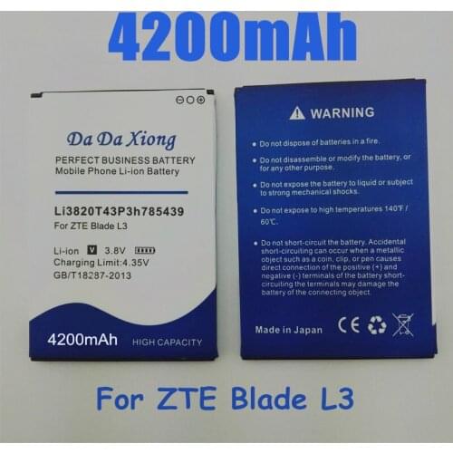 4200mAh LI3820T43P3H785439 Battery for ZTE Blade L3 Battery
