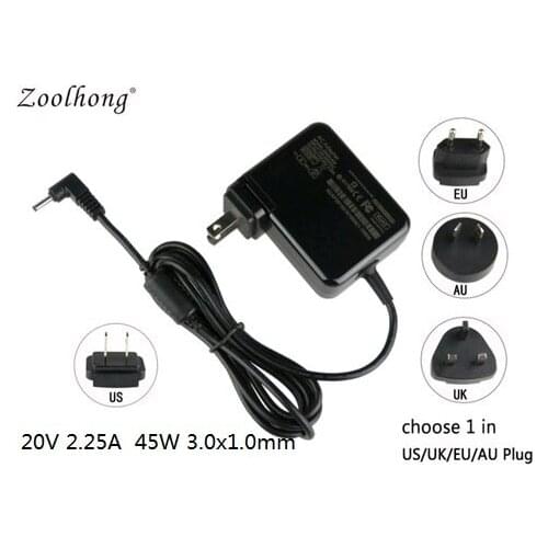 20V 2.25A 3.0X1.0MM 45W for Lenovo Chromebook N21 ADLX45DLC3A laptop power ac adapter charger with EU/US/UK/AU plug