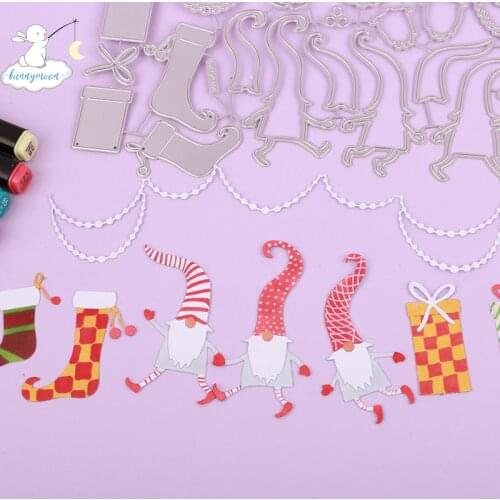 Bunnymoon Christmas Metal Cutting Dies 3D DIY Scrapbooking Carbon Sharp Craft Die Photo Invitation Cards Decoration