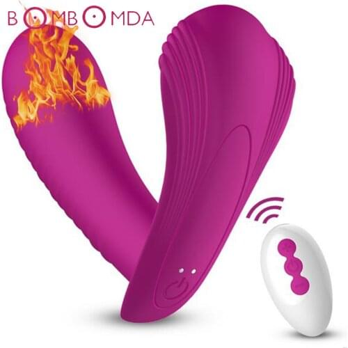 Butterfly Dildo Vibrator for Women Erotic Sex Toys Panties Heating Remote Vagina Vibration Clitoris stimulator panty vibrator
