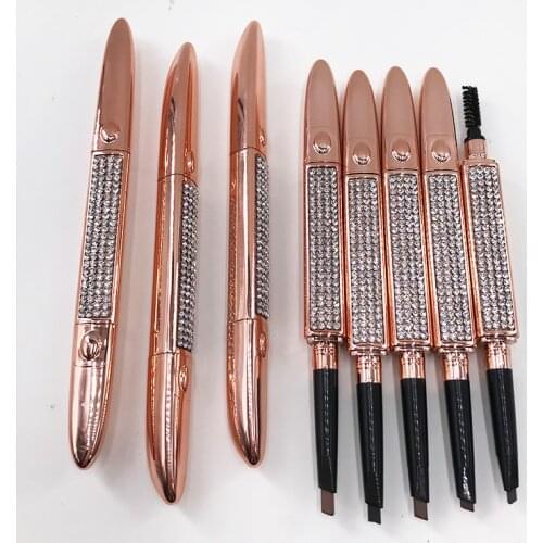 Eyebrow Pencils With Brush Double-headed Private Label Automatic Dark Brown Eyebrow Pencil
