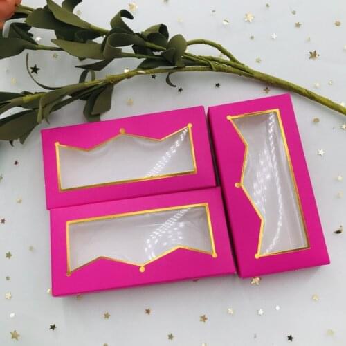 Eye lashes box pink crown box with trays empty lashes box 20 pics/lot wholesale sale lashes box