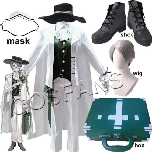 Identity V Cosplay costumes Survivor Embalmer Aesop Carl Cosplay Costume Enchanter Uniforms Suits Wears Midsummer tea party wig