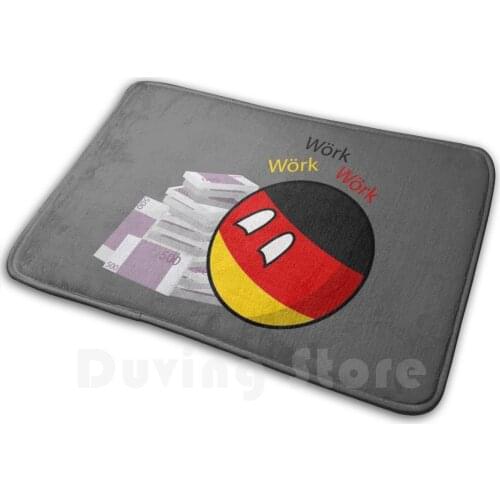 Polandball - Germany Doing Business Mat Rug Carpet Anti-Slip Floor Mats Bedroom Polandball Germany Countryball Deutschland Work