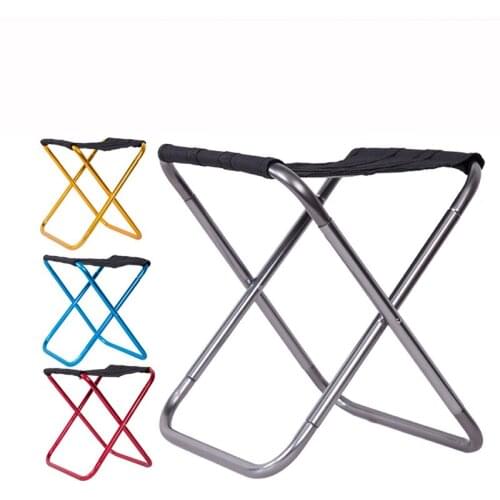 Lightweight Outdoor Compact Portable Aluminium Alloy Folding Fishing Stool 2021 Fashion Collapsible Camping Seats Hiking Stool