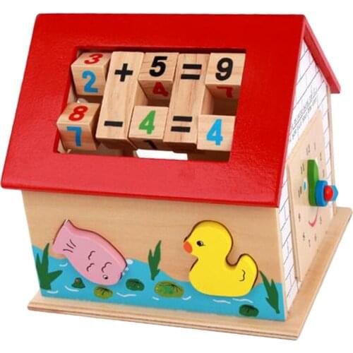 Multifunction Baby Building Blocks House Wooden Kids Mathematics Toys