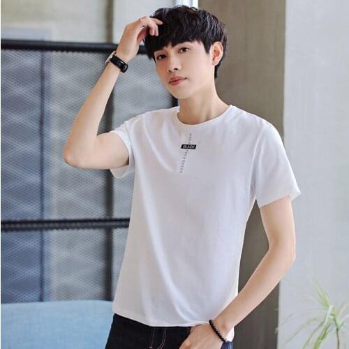 BROWON 2021 Mens Summer T-shirt Mens Short Sleeve T Blood New Korean T-shirt Mens Clothing