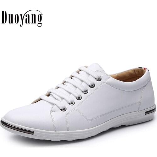 Men sneakers brand 2021 pu leather shoes men flat men sneakers male shoes fashion lace-up men casual shoes