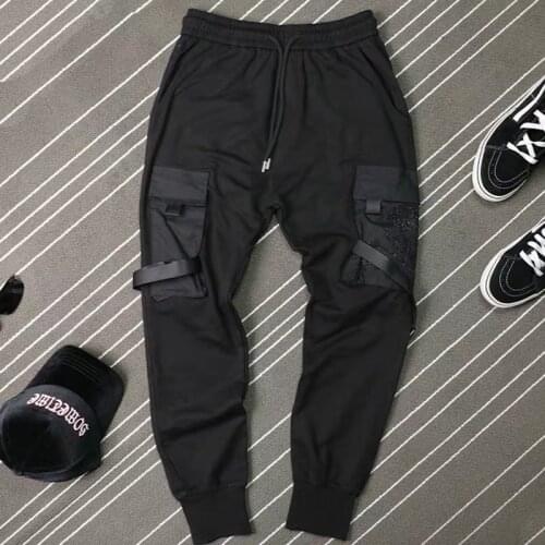 Mens cool designer jeans slim stretch jump jogging pants men
