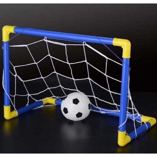 Football Soccer Goal Post Frame Set With Football Net Pegs Ball Pump Children Training Practice Sets Childrens Sports Mini toys