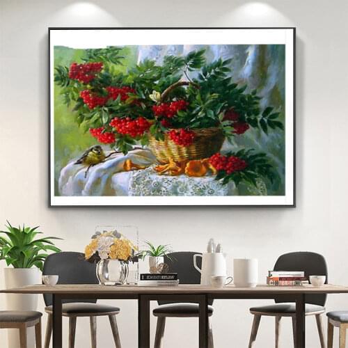 Flower Arranging DIY Embroidery 11CT Cross Stitch Kits Craft Needlework Set Printed Canvas Cotton Thread Home Decoration Sell