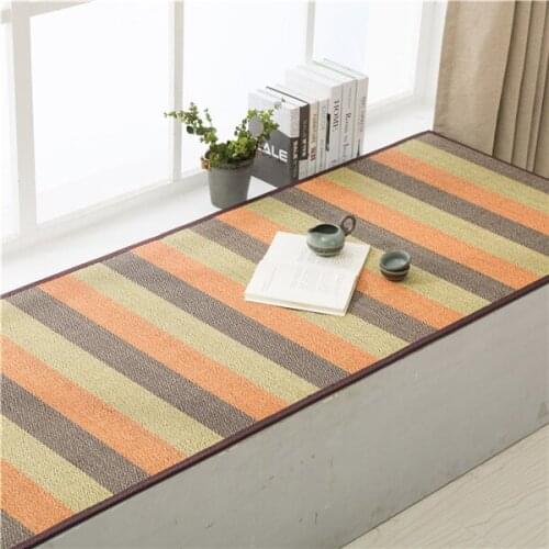 NewJapanese Tatami Large Bamboo Mat Carpet Rug Oriental Design Floor Yoga Mattress Rug Home Window Bay Indoor Bedroom Mat Carpet