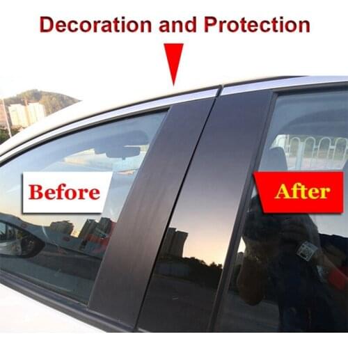 NEW-Car Window Pillar Trim Sticker Middle BC Column Sticker External Accessories for Mazda 3 Axela BM BP 2013-2020
