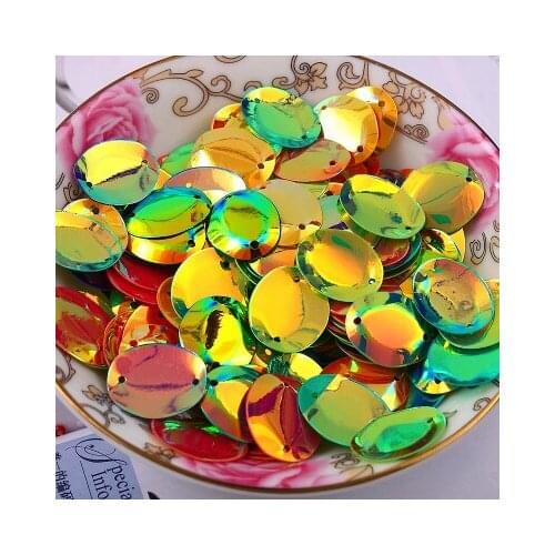 13*18mm Large Size Cup Olive Sequins for Crafts Sewing Diy With 7 colors for option