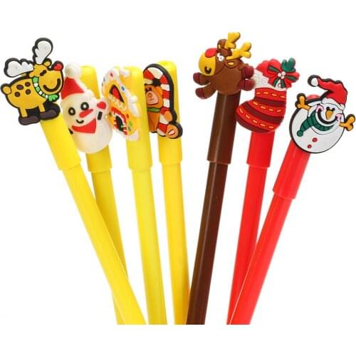 Ellen Brook 1 Piecce Cute Christmas Theme Gel Pens Santa Claus Kawaii Stationery Material Office School Supplies Kids Gifts