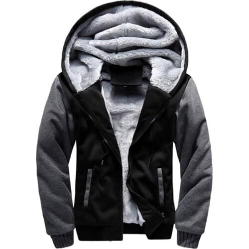 2021 New Men Hoodies Winter Thick Warm Fleece Zipper Men Hoodies Coat Sportwear Male Streetwear Hoodies Sweatshirts Men 4XL 5XL