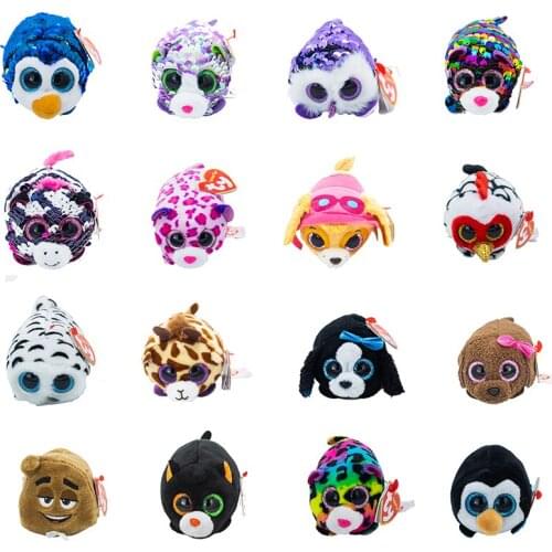 Ty Beanie Big Eyes Plush Pea Hair Spot Penguin Owl Leopard Collection Doll Children Boys Girls Birthday Christmas Gift 10cm