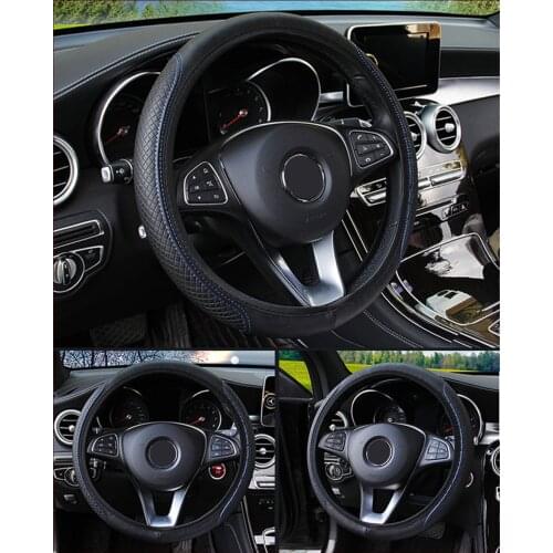 Universal Leather Anti-Slip Car Steering Wheel Cover For Jeep Wrangler Patriot Grand Cherokee Compass Liberty Car Styling