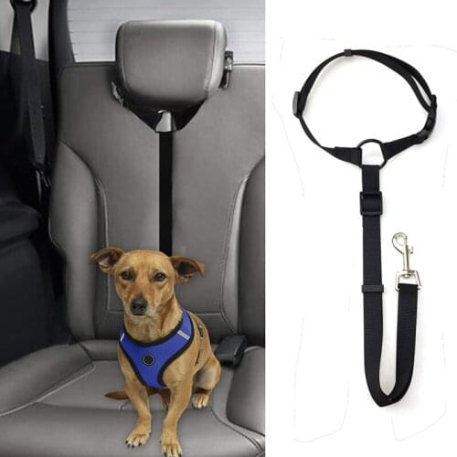 Universal Practical Dog Cat Pet Safety Adjustable Car seat Belt Harness Leash Travel Clip Strap Lead Pet Car Safety Belt