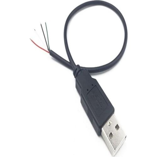 USB-male 2464-26 4-core single-head wire on the tin extension cable