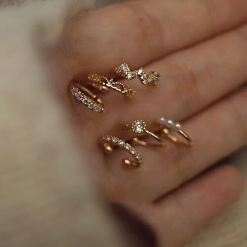 VENTFILLE 925 Sterling Silver Ear Bone Clip For Women Simple Temperament Diamond Pearl Earrings Party Jewelry Birthday Gifts