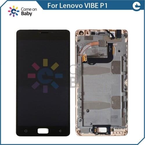 With frame For lenovo vibe P1 P1c72 P1a42 p1c58 p1 Turbo P1 Pro P1MC50 LCD Display + quality Touch Screen Digitizer Assembly