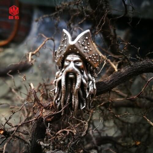 1PC Caribbean Pirates David Jones Brass EDC Paracord Beads Lanyard Pendants Knife Beads Umbrella Rope Cord Beads Pendants