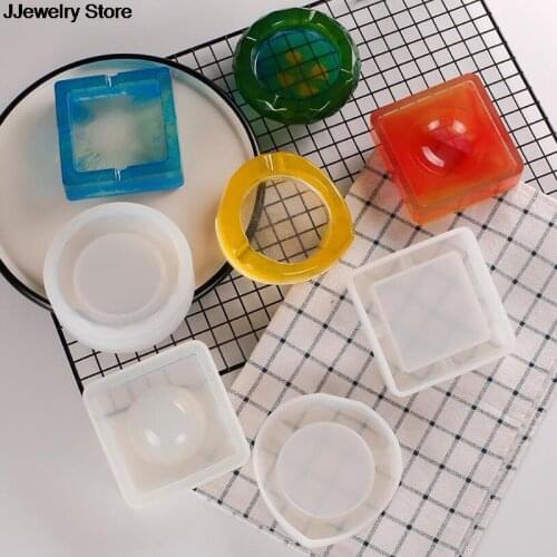 NEW 1PC Ashtray Craft DIY Transparent UV Resin Epoxy Silicone Combination Molds For DIY Making Finding Accessories Jewelry