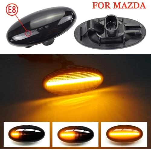 2 Pieces LED Dynamic Turn Signal Side Marker Light Sequential Blinker Light For Mazda 2 For Mazda 3 5 6 BT-50 MPV