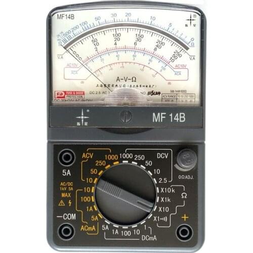 Analog Multimeter mf14b, high precision, safety and reliability, multiple functions of high quality professional testing tools
