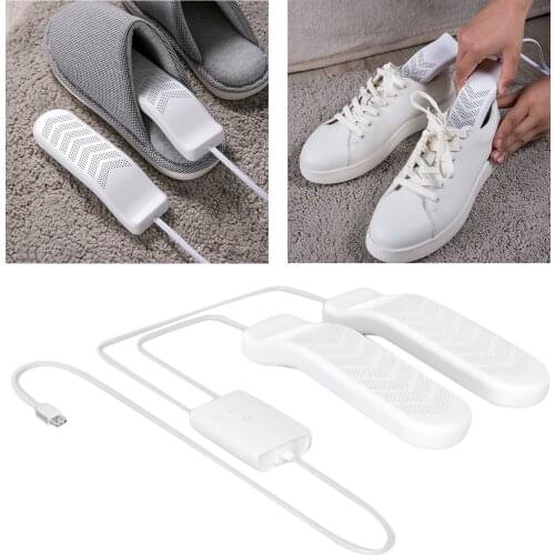 Household USB Powered Electric Shoe Dryer Glove Dryer Timing Deodorizate 5V White