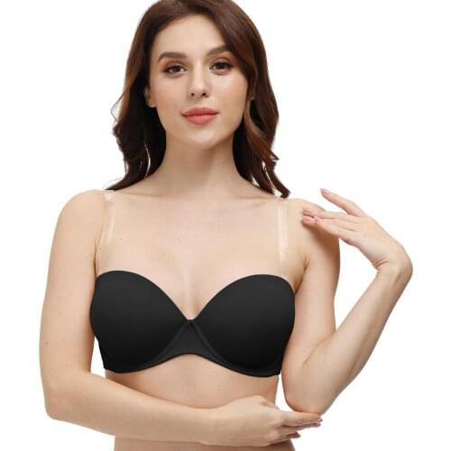 New Hot Sexy Bras Invisible Adjusted Straps Plunge Thick Padded Ultra Push Up Bras For Women