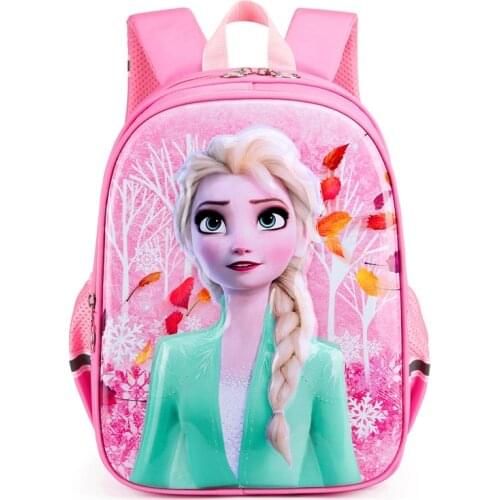 Disney Frozen Princess Elsa Children Backpack Waterproof Kidergarten School Nursery Schoolbag For 3-6 Years Cartoon Girl Bags