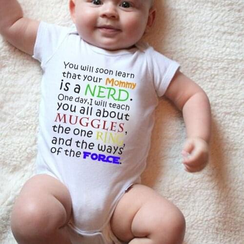 DERMSPE Newborn Baby Color Letter Printing One-piece Round Neck Boys Girls Bodysuit Breathable Summer Kids Fashion Romper